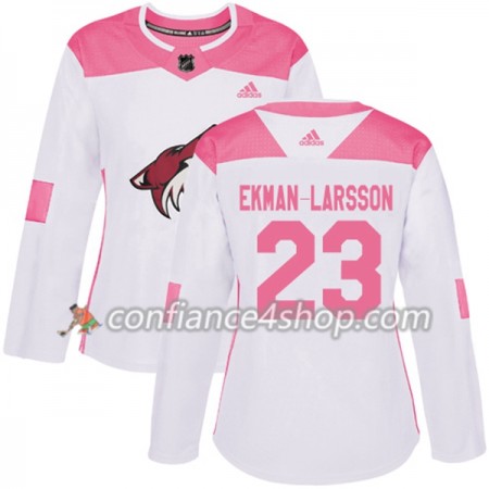 Adidas Maillot de Hockey Arizona Coyotes Oliver Ekman-Larsson 23 2017-2018 Blanc Rose Fashion Authentic - Femme